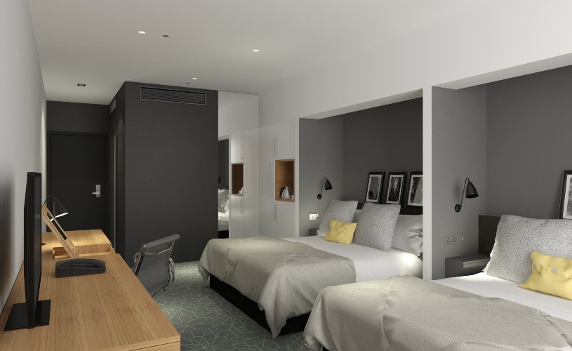 Accessible bedroom at Apex City of Bath Hotel